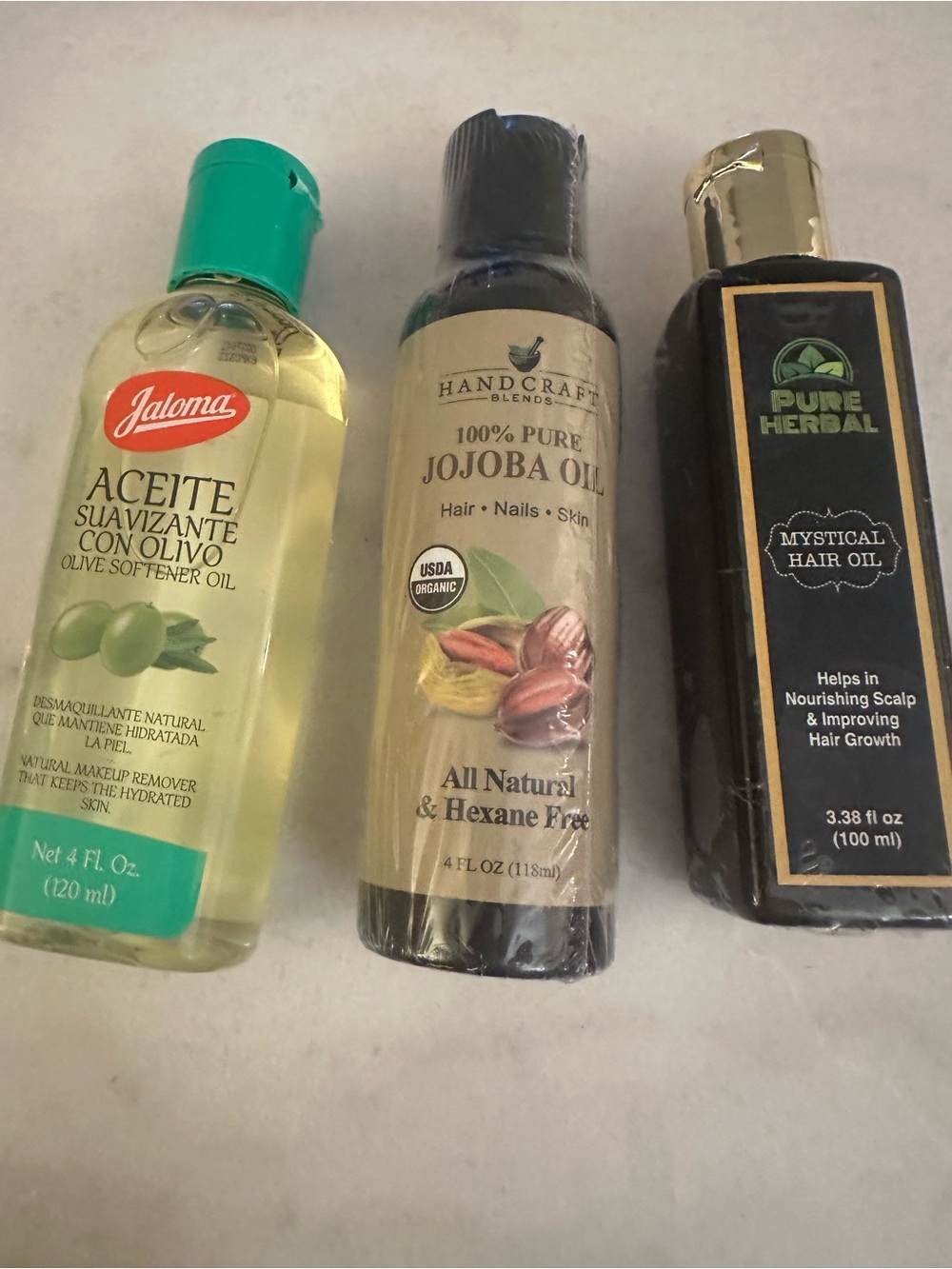 100% Pure Jojoba Oil olive oil ,mystical -oil Natural Hair & Skin Care